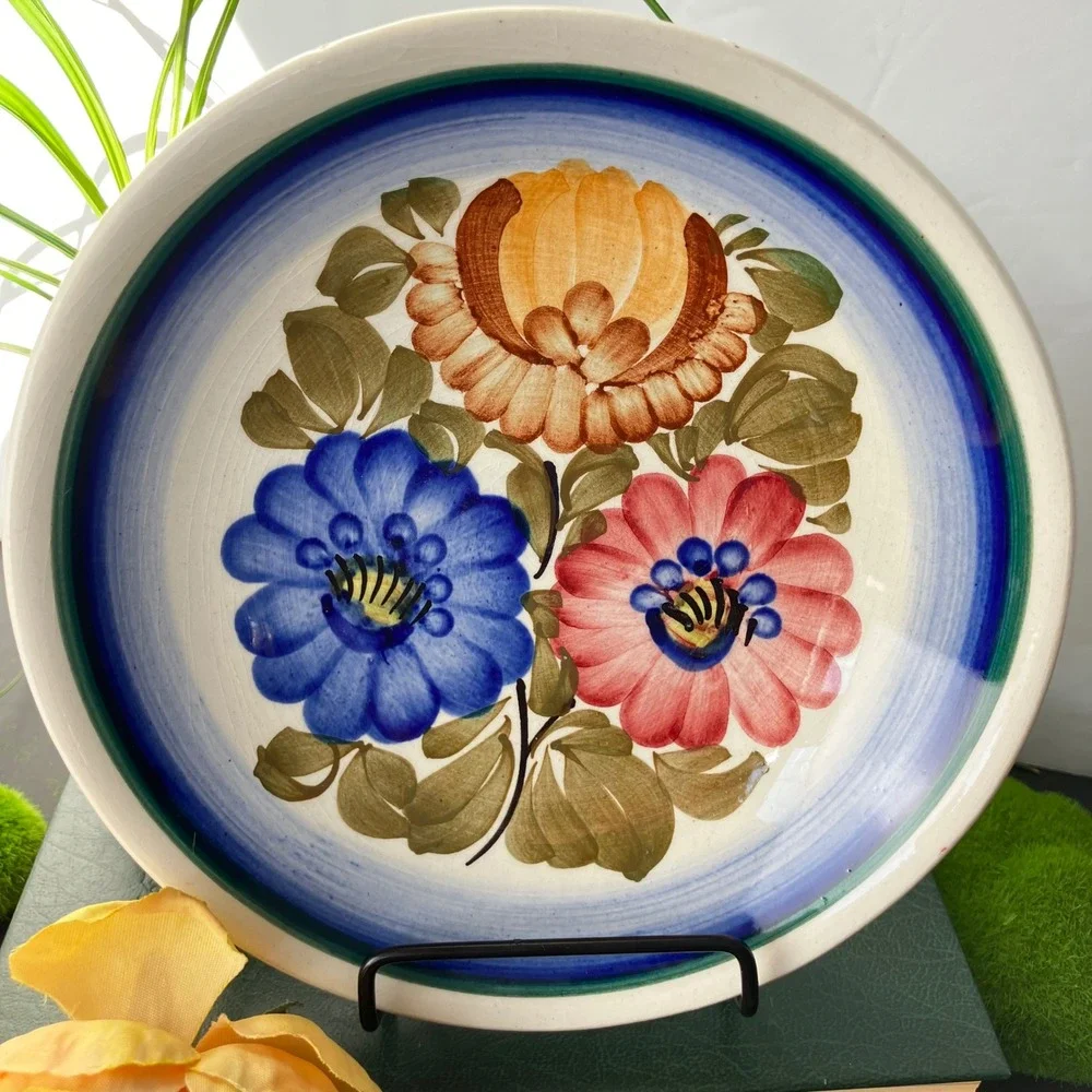 ZF Kolo Wall Plate Wloclawek 6.75in Multicolor Hand Painted Polish Folk Art